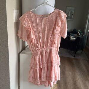 LoveShackFancy Blush Lace Dress